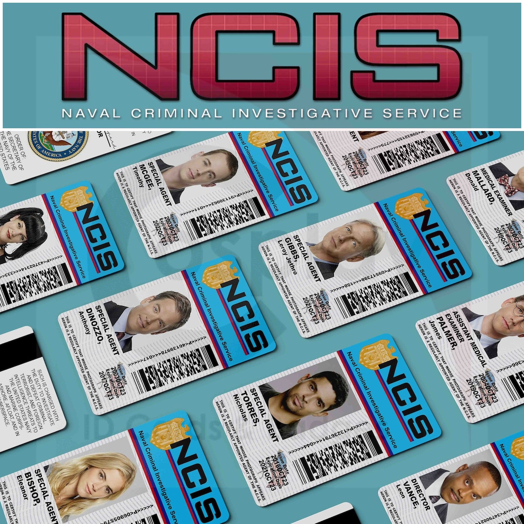 NCIS TV Show ID Badge, Special Agent Gibbs, Dinozzo, Ziva ,abby Sciuto ...