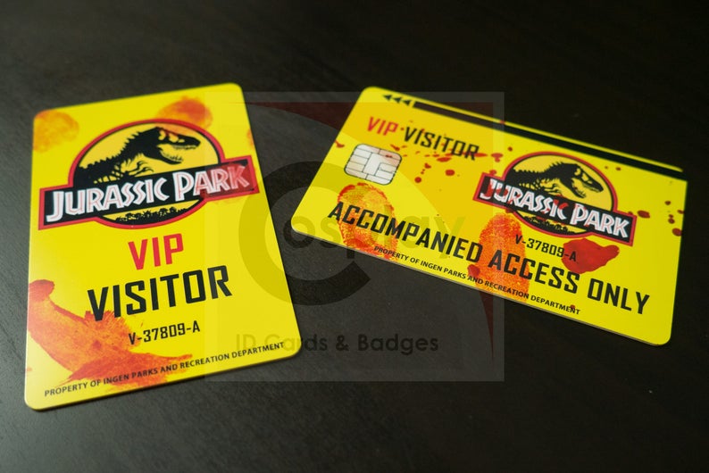 Jurassic Park Jurassic World Visitor ID Badge | Etsy