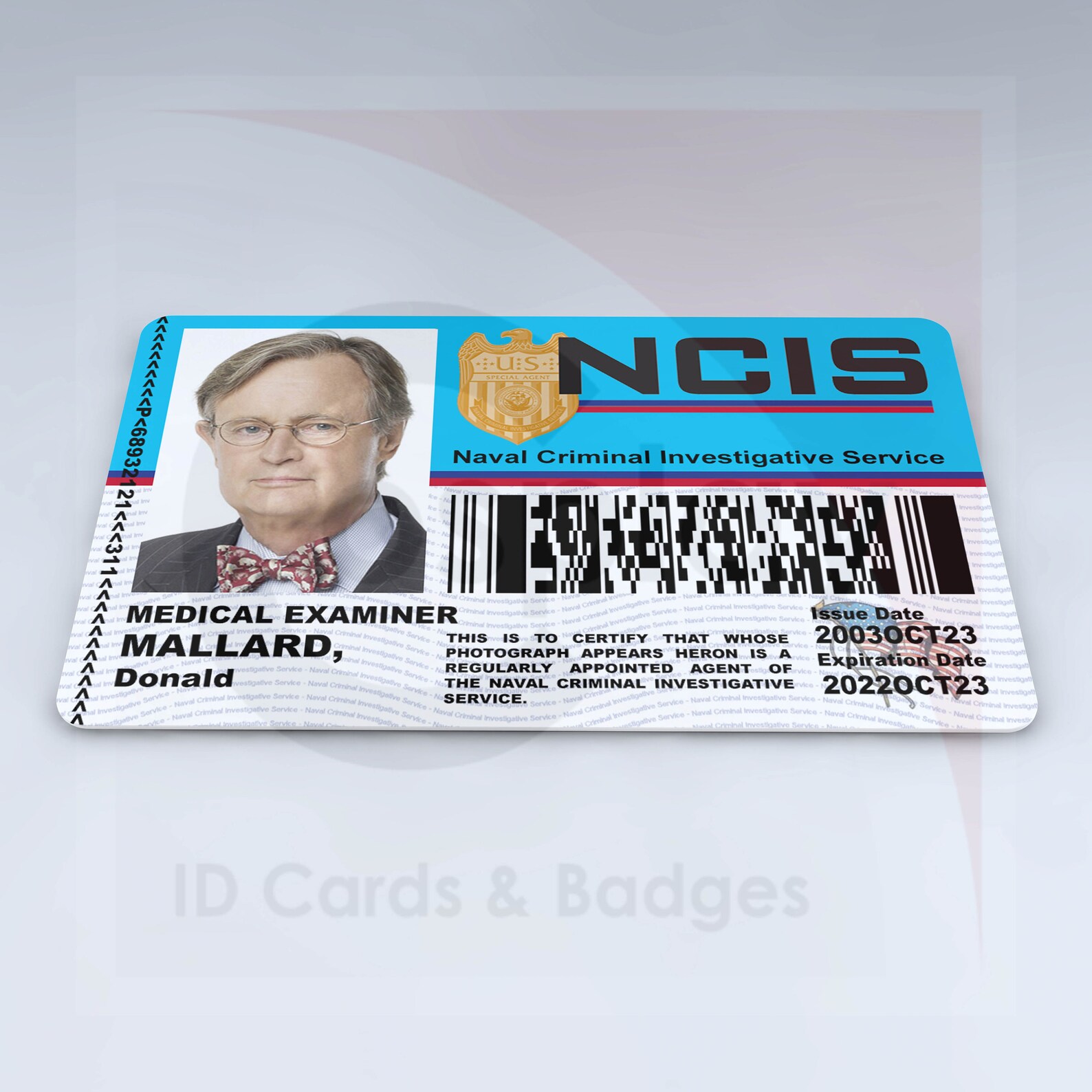 NCIS Novelty TV Show ID Card Special Agent Gibbs Dinozzo - Etsy