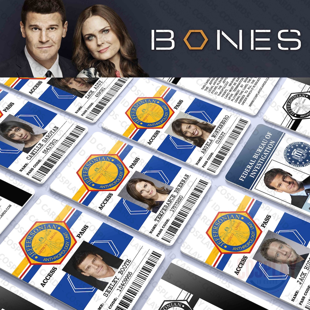 BONES Camille Saroyan Jeffersonian Institute ID Badge Card