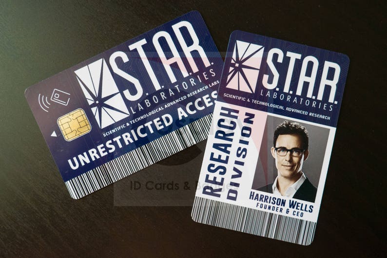 The Flash TV Show STAR Labs ID Access Badge Barry Allen Etsy