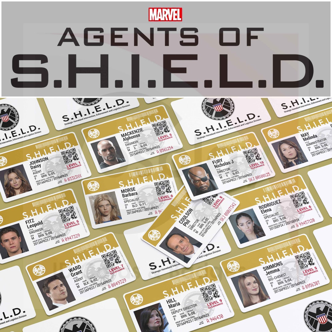 Avengers Agents of S.H.L.E.L.D Shield Badge in Leather Wallet Holder Grant  Ward