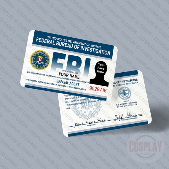 The BLACKLIST FBI Badge Set Special Agent Elizabeth Keen Donald Ressler FBI  Card -  UK