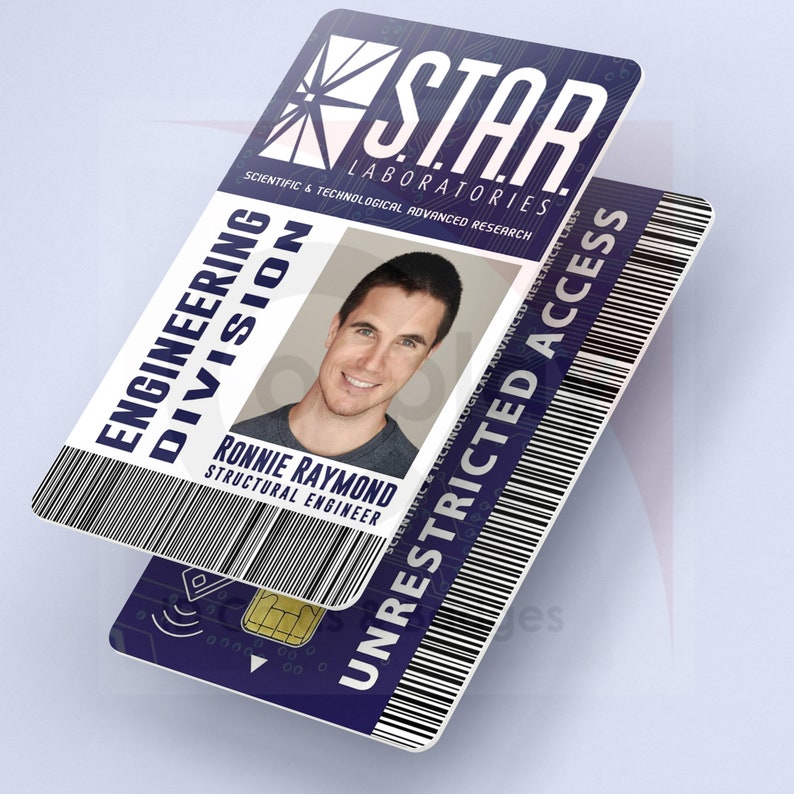 The Flash TV Show STAR Labs ID Access Badge Barry Allen Etsy