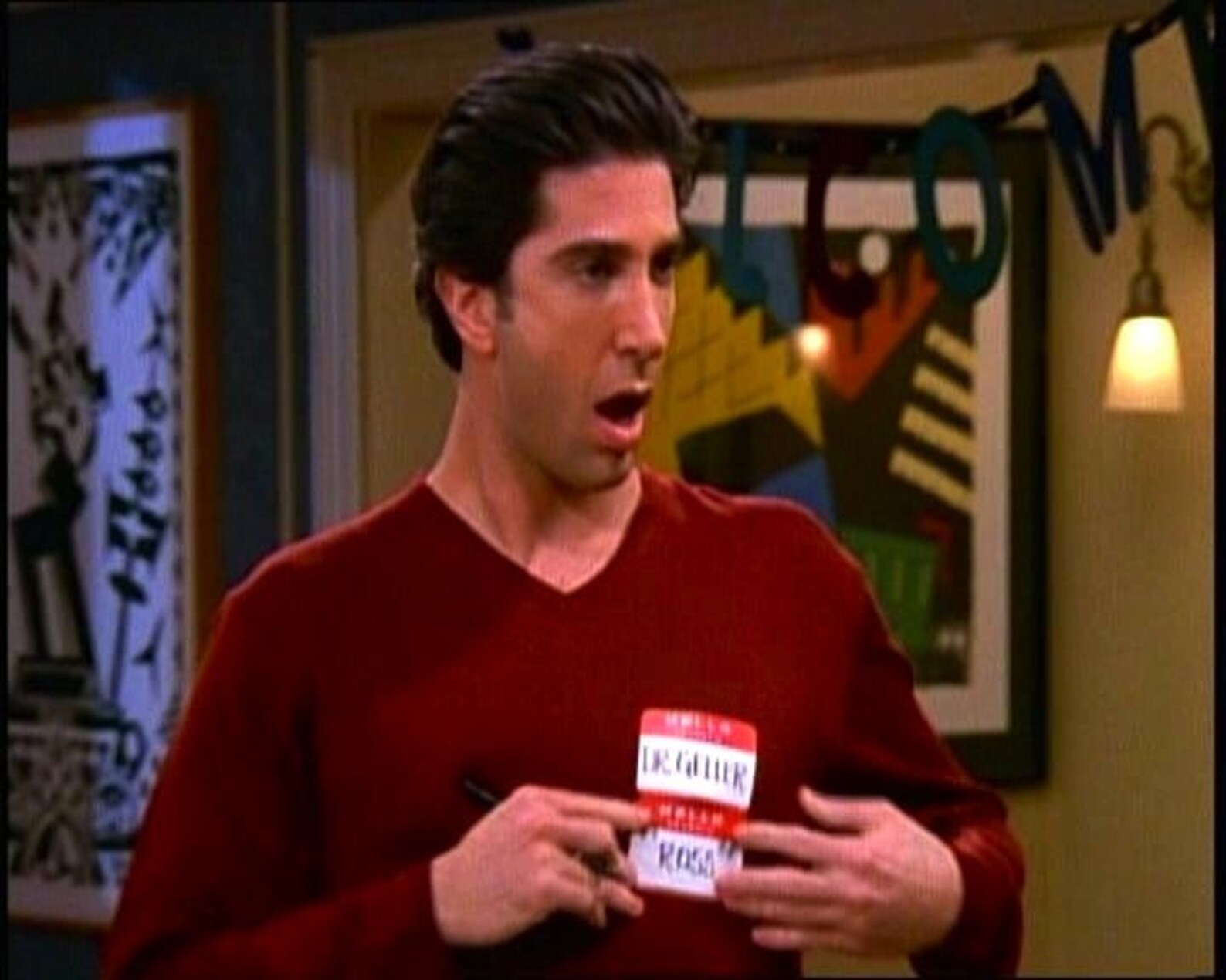 FRIENDS HELLO My Name Is Badge Ross Name Badge Ross Geller Etsy