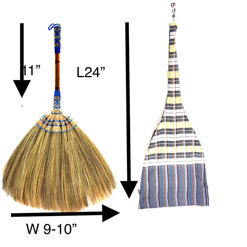 Bamboo Grass Broom Thai Tradition Handmade bamboo Handle Sweep Etsy