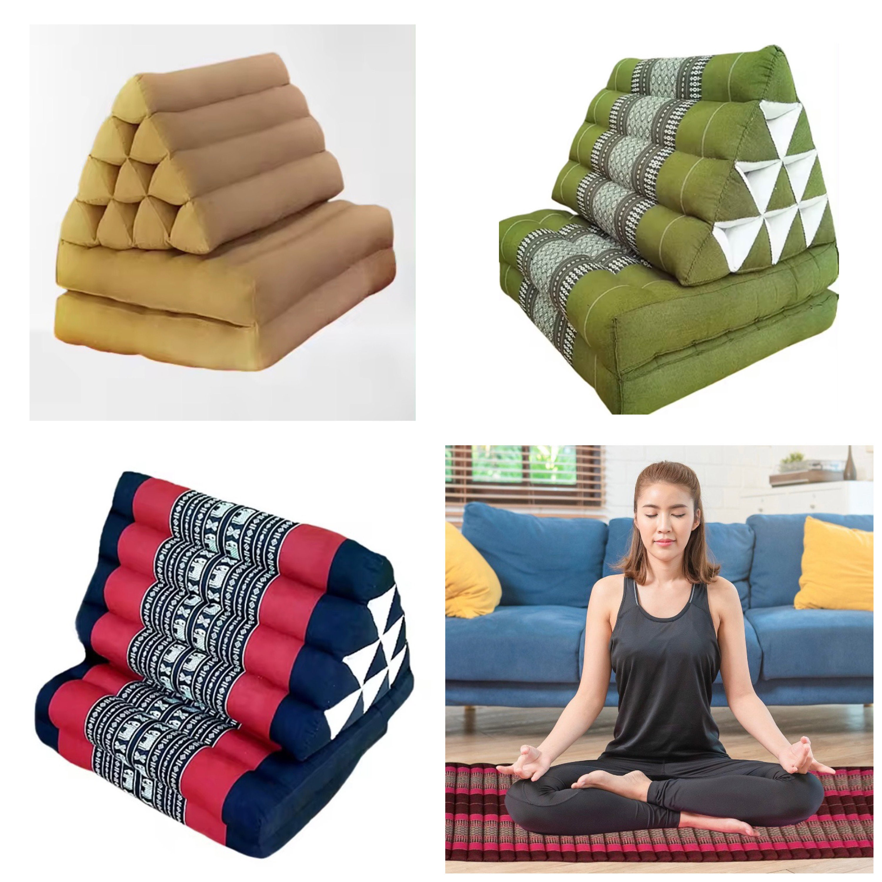 Foldout triangle top thai cushion