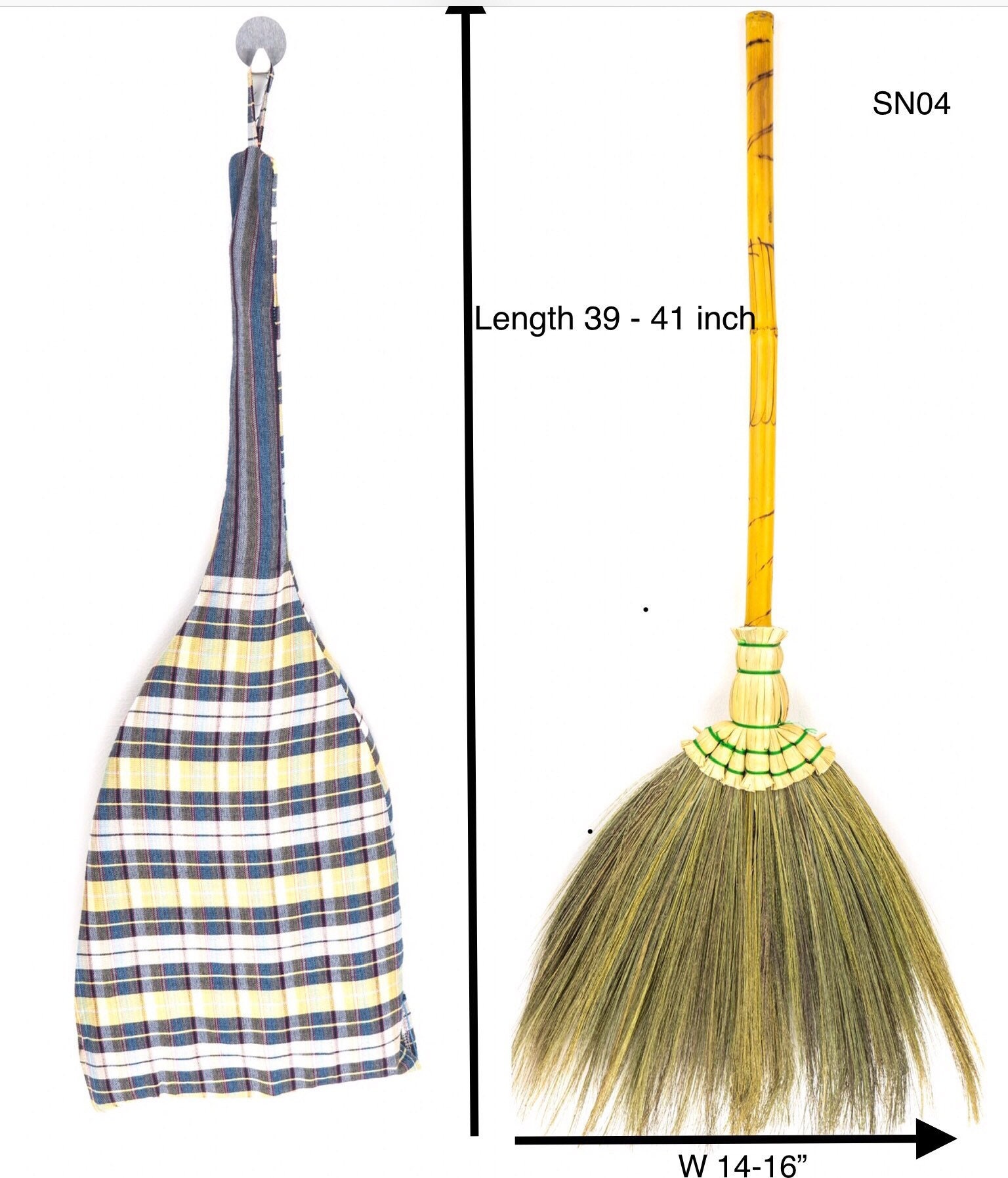 Thai Vintage Retro Grass Broom Stick Asian Straw For Wedding