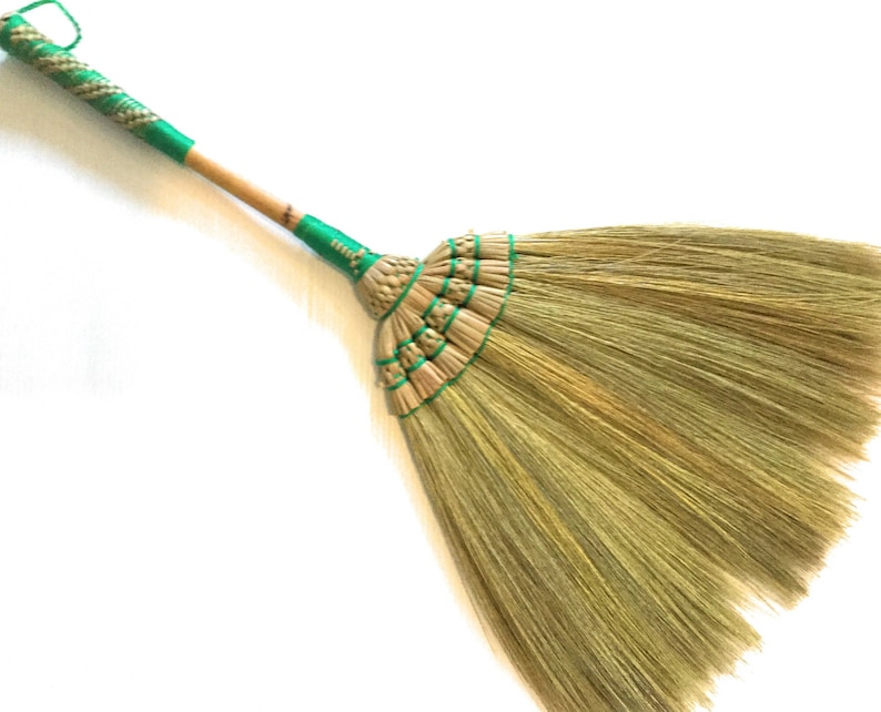 Bamboo Grass Broom Thai Tradition Handmade bamboo Handle Sweep Etsy