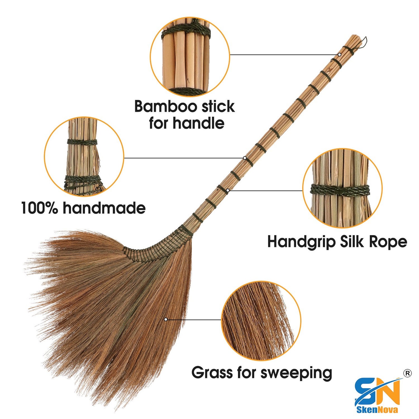 42 inches tall of Asian Natural Straw Broom Whisk Broom Flower Etsy