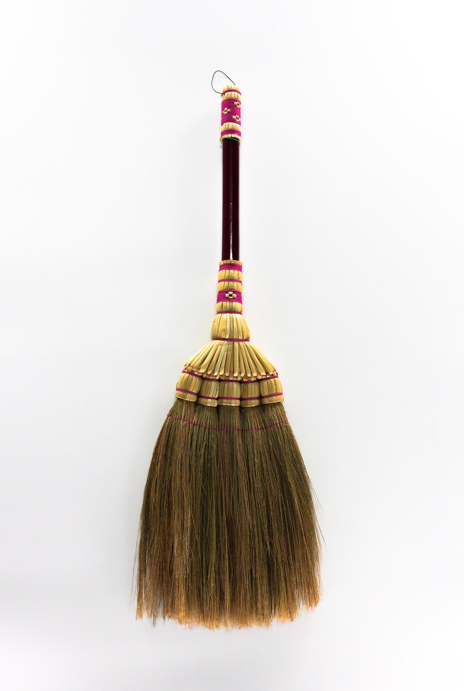 2 piece set of Asian flower straw broom Thai Natural Grass Etsy