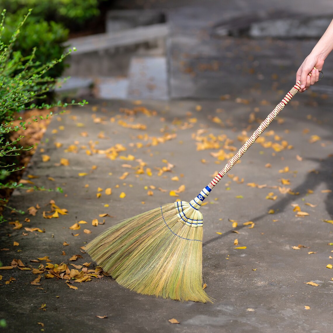 40 Inch Natural Grass Broom Thai Broom Broomstick Bamboo Etsy