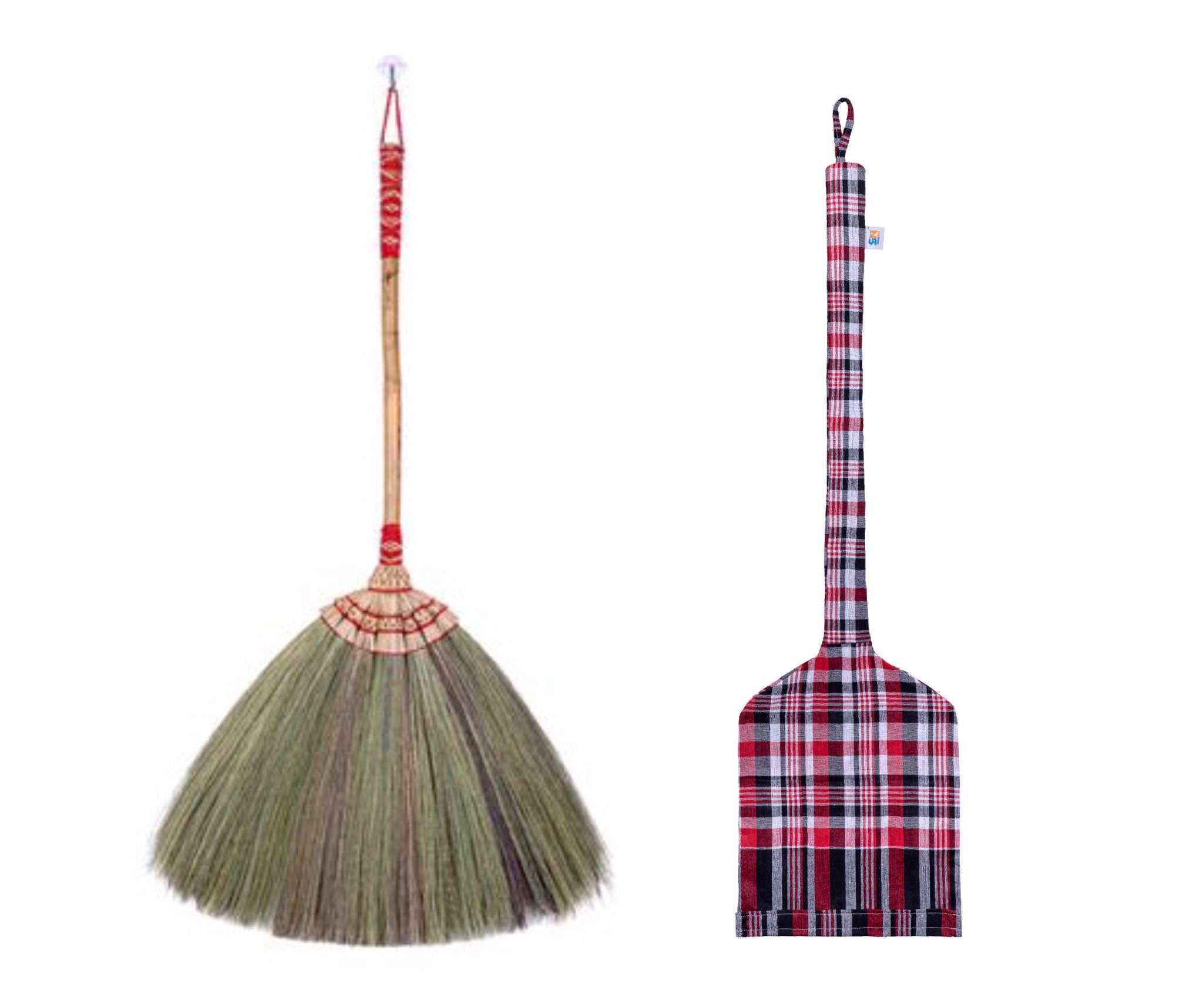 Set of 2 Unit of 40 inch Tall Asian Flower Broom Thai Natural Etsy