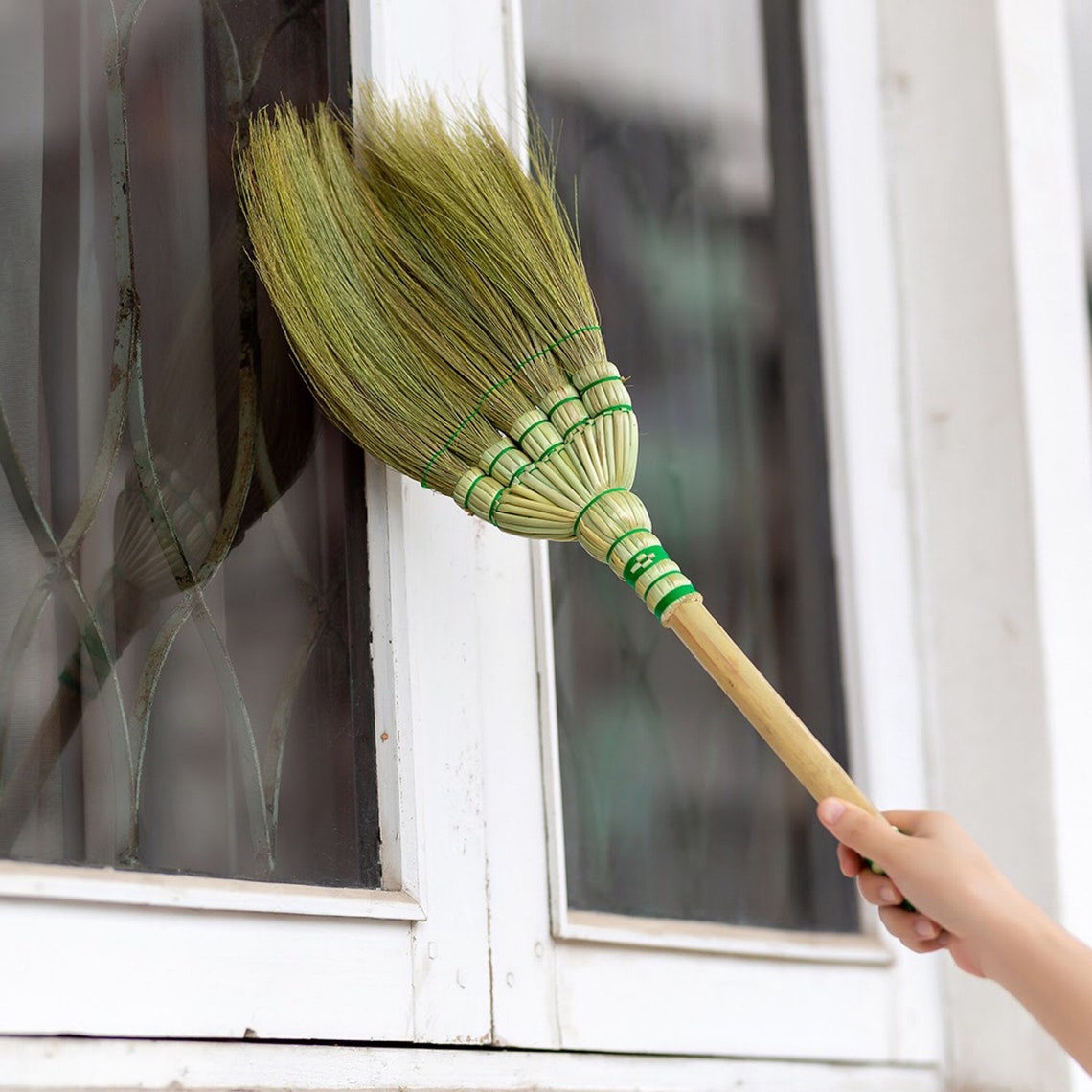 24 inch Tall Natural Grass Broom Asian Broom Straw Broom Etsy