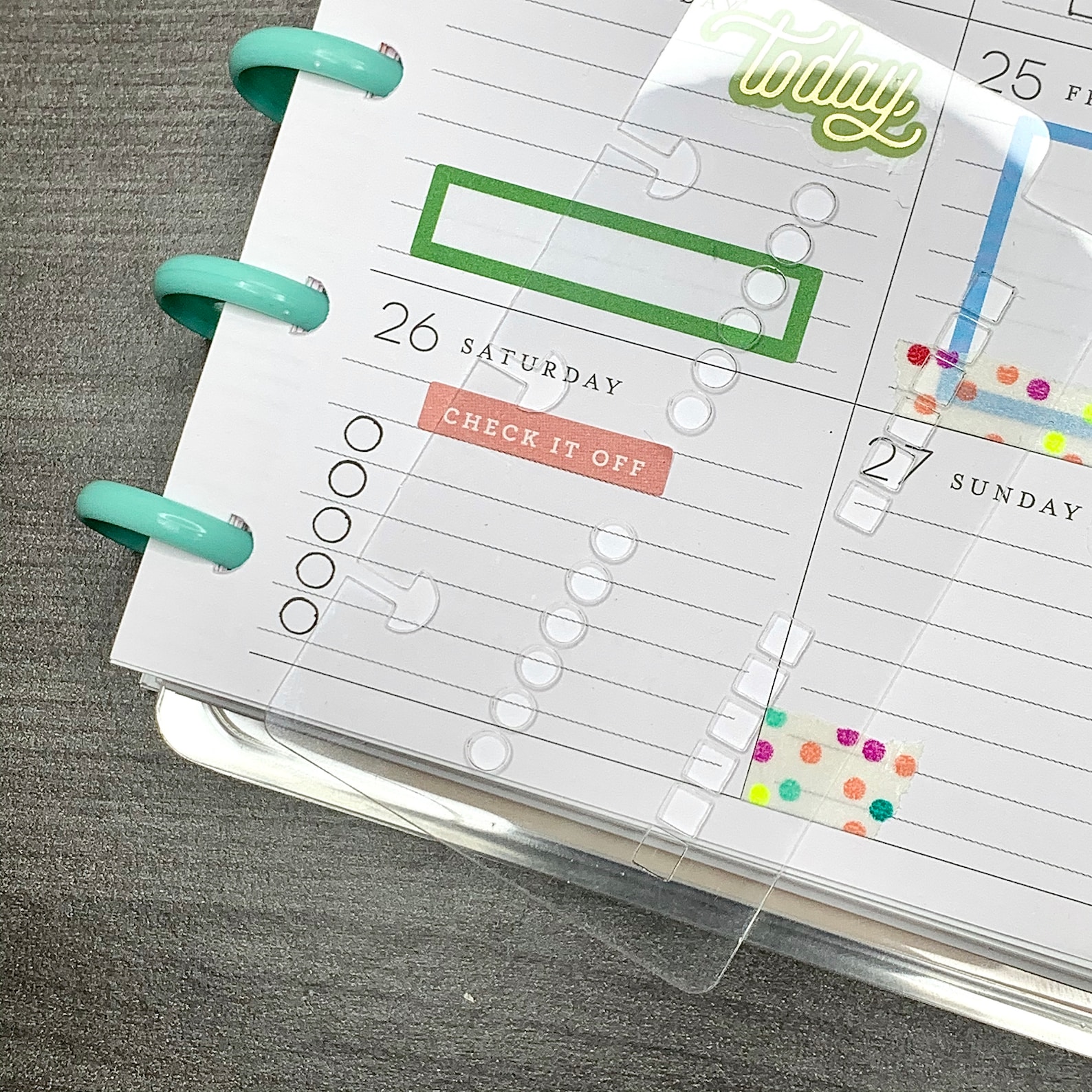 Happy Planner Mini Dashboard Layout Checklist Bookmark Etsy