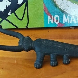 Vintage Cast Iron Beetle Boot Jack Puller 9" Cricket Bug Scarab Remover