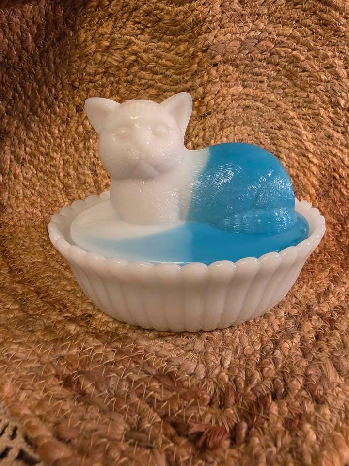 Cat on Nest Glass - Etsy