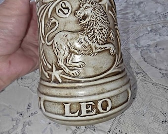 Vintage Horoscope Leo Stein Mug Made in Brazil