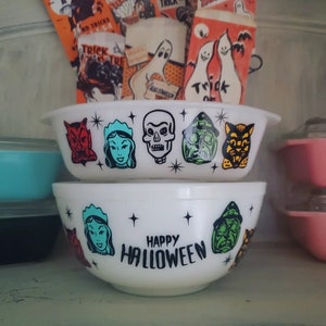 Vintage Halloween Masks Inspired Decal