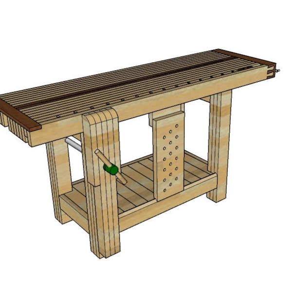 Digital Plans for a Split-Top Roubo Workbench (Right-Handed)