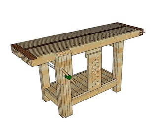 Digital Plans for a Split-Top Roubo Workbench (Right-Handed)