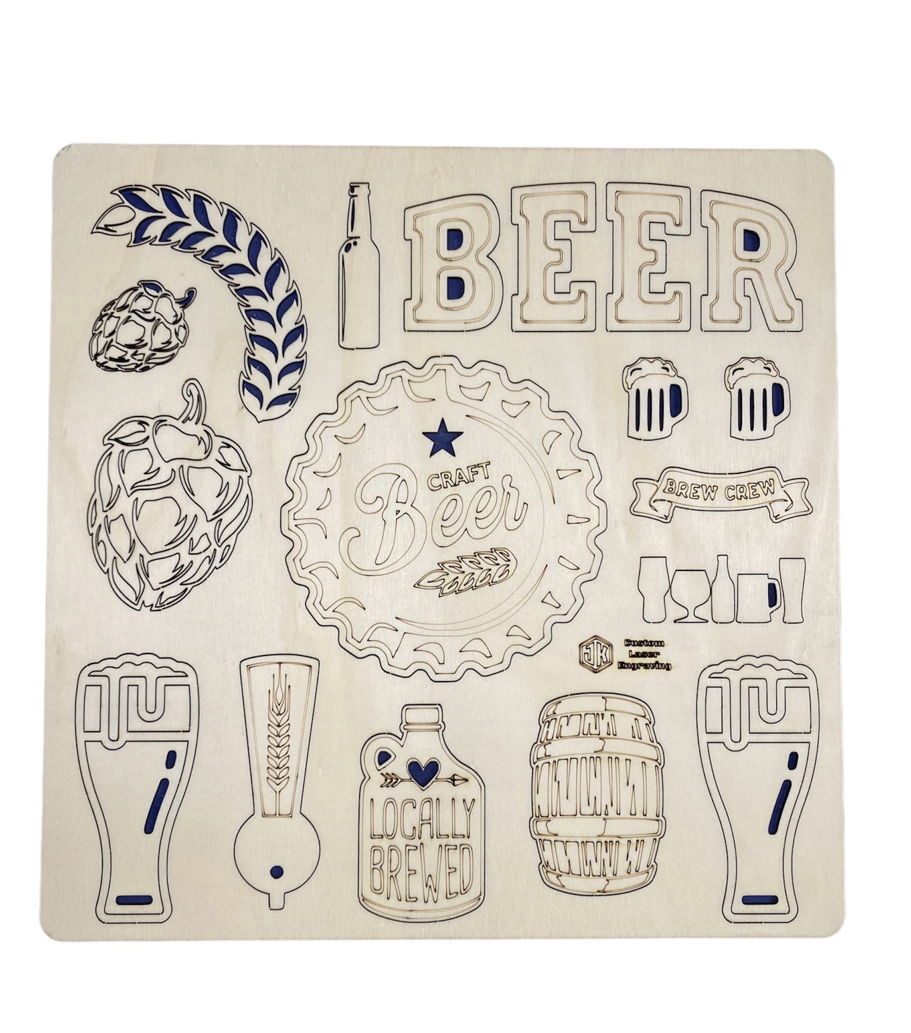 Beer Stack Outs 12”x12” Craft Beer Themed Scrapbook Wood Cut Outs Full Sheet - Etsy