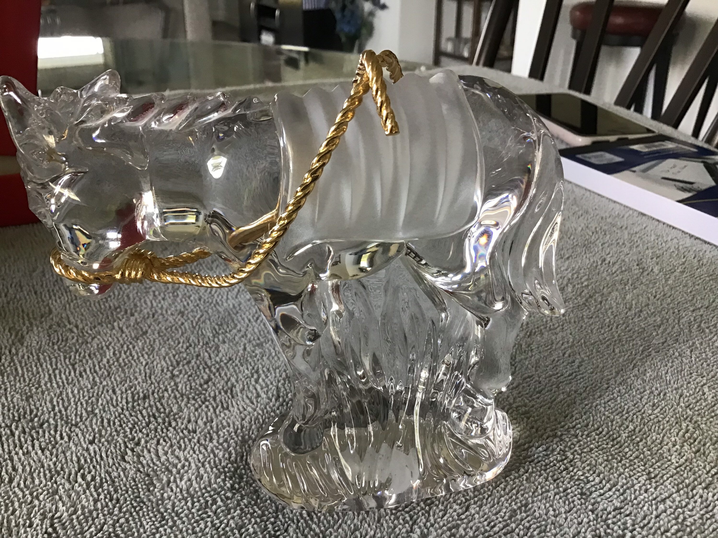 Gorham Crystal Nativity Donkey in Original Box Etsy