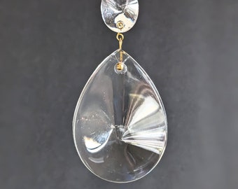06 Smooth Teardrop Prism Full Pear Almond Chandelier Crystal Prism 2.5 Inches Long