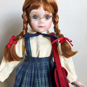 Gorham Doll Days Of The Week Porcelain Saturday’s Child Schoolgirl 14 Inch With Tags