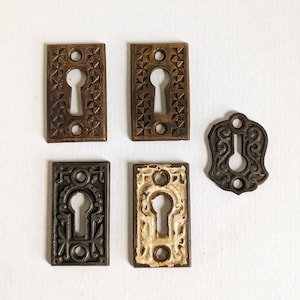 Antique Eastlake Keyhole Plate Victorian Escutcheon Pair Or Single
