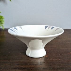 Impromptu Pyramids Bowl By Iroquois Mid Century Geometric Dinnerware Ben Seibel MCM China Ice Cream Fruit Dessert Bowl