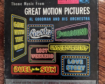 Filmthemamusik aus Great Motion Pictures Box-Schallplattenset Al Goodman & His Orchestra 7-Zoll-Vinyl 45 Schallplatte 1956 Gone With The Wind