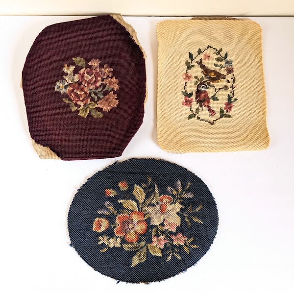 Victorian Needlework Small Tapestry Style Canvaswork