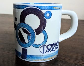 Royal Copenhagen 1972 Annual Mug Small Fajance Bodil Busch With Tag Danish Design Gift