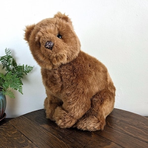 Gund Plush Brown Bear Cub 1989 Very Soft Fur Sitting Realistic Bear