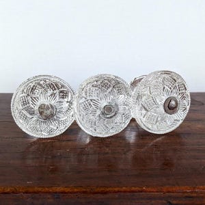 Antique Glass Cabinet Knob Large Victorian Sandwich Glass With Antique Screw Drawer Hardware