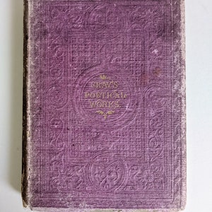 Livre de poésie victorienne Thomas Gray The Poetical Works Sampson, Low & Co 1870 With Grays échantillon d'écriture manuscrite rare livre ancien