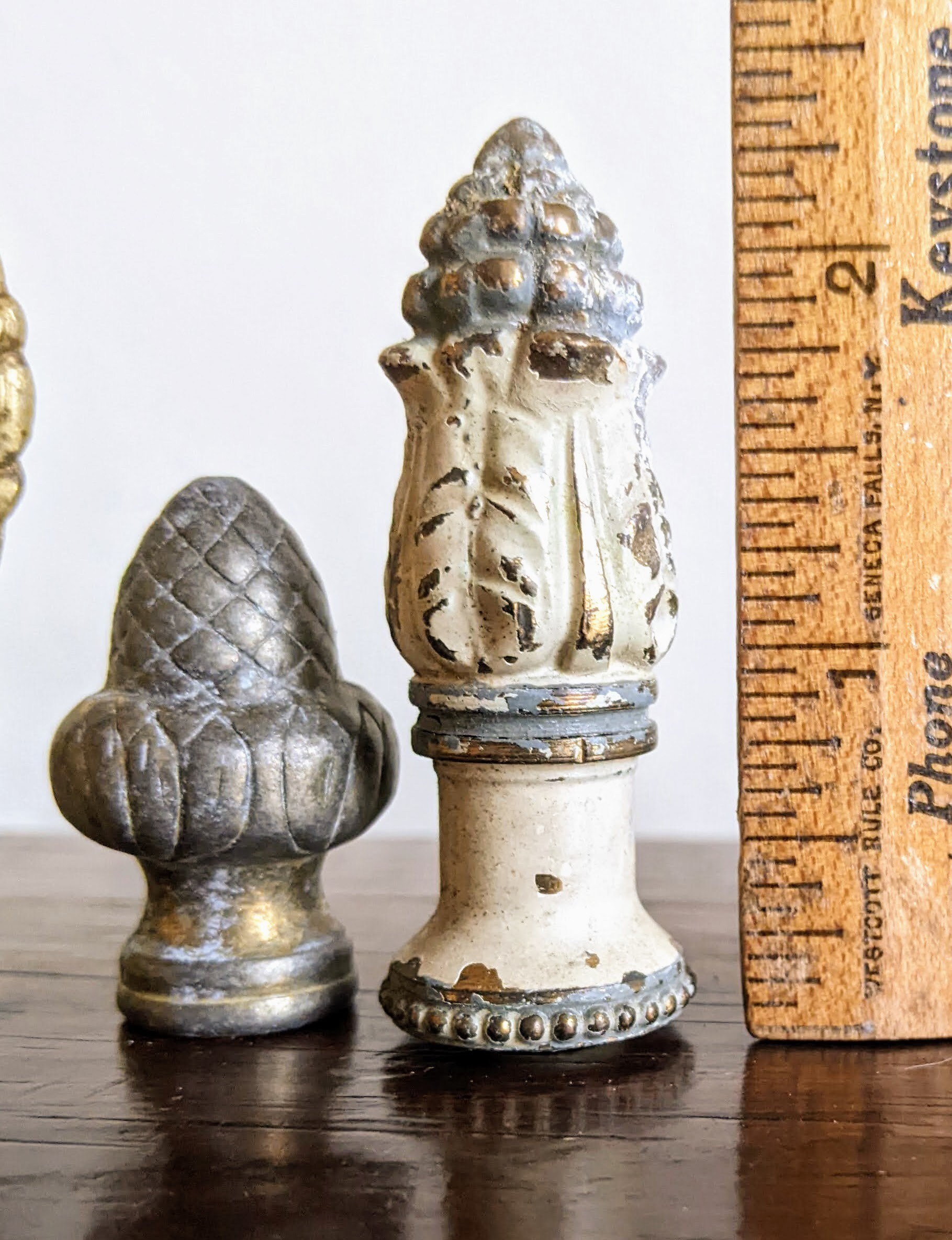 Decorative Lamp Finials Large Brass Painted Unfinished Loop Etsy