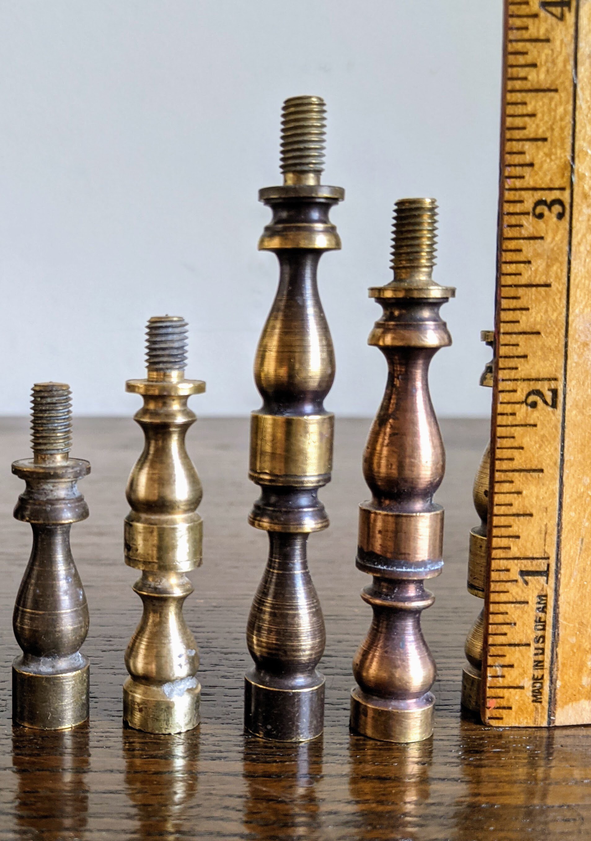 Brass Copper Risers Lamp Finial Extender Patina Etsy