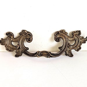 Antique Keeler French Provential Brass Drawer Pull K645 Replacement Hardware
