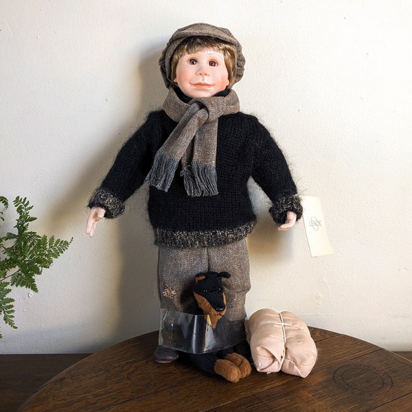 Lenox Children Of Ellis Island Doll Collection Stefan With Dog Bundle 17 Inch 1991 Polish Boy