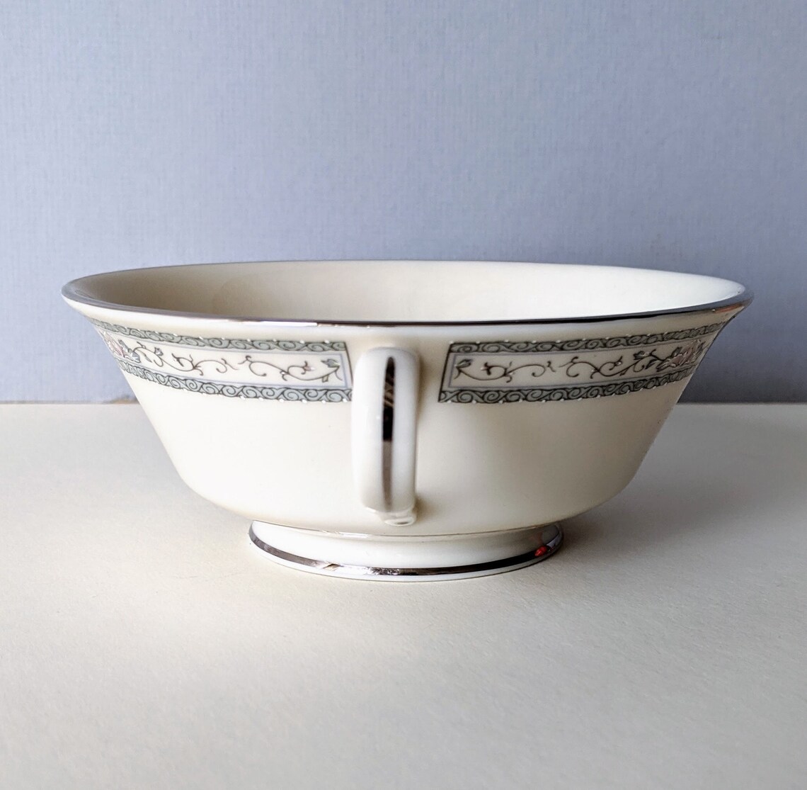 Lenox Charleston Bowl Footed Handles Cream Soup Bowl Rare Set Etsy