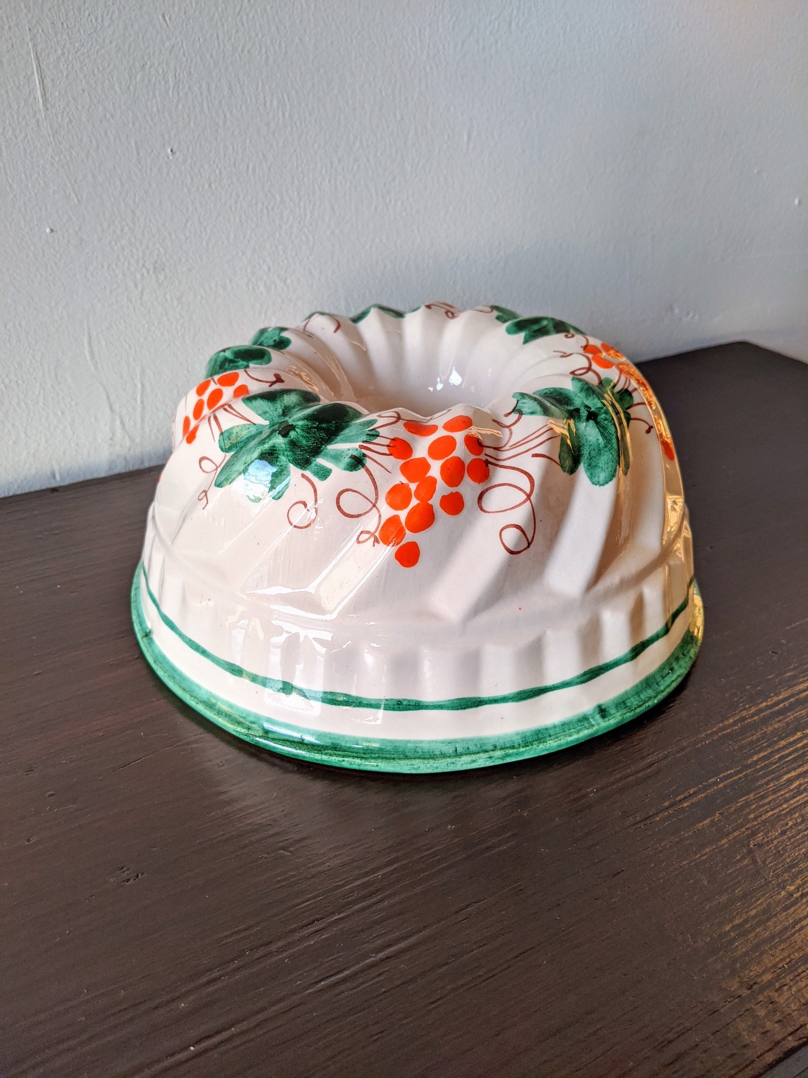 Italien Keramik Bundt Kuchen Pfanne Jello Form von Hand bemalt | Etsy