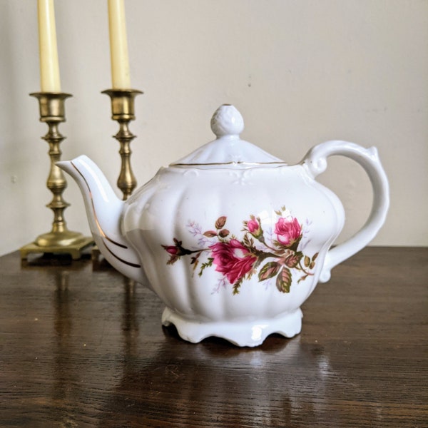 Teapot Music Box Moss Rose Chine Musical Teapot Japon