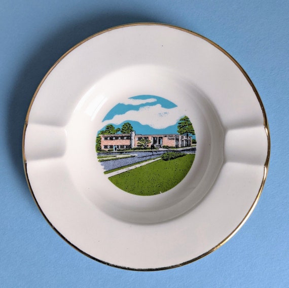 ミッドセンチュリー灰皿 50年代 記念品 建築 コレクターズアイテム