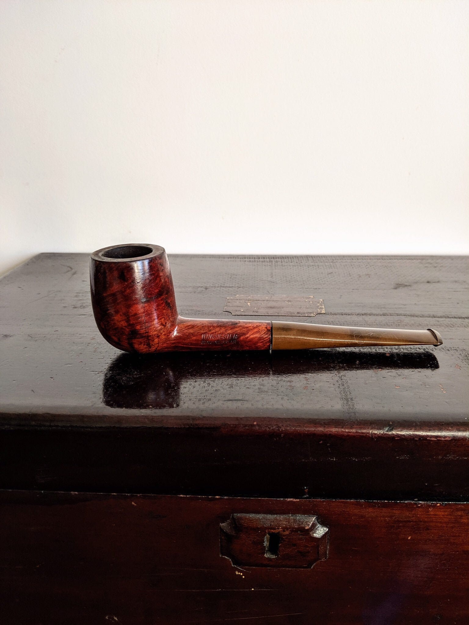 Briar Smoking Pipe Winchester Polished Briar Straight Pipe Billiard Bowl Tobacco  Pipe