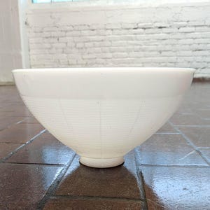 White Glass Torchiere Shade 10 Inch Rim 2 7/8 Inch Fitter IES Style Reflector Shade Floor Lamp Mogul Socket Ribbed Pattern
