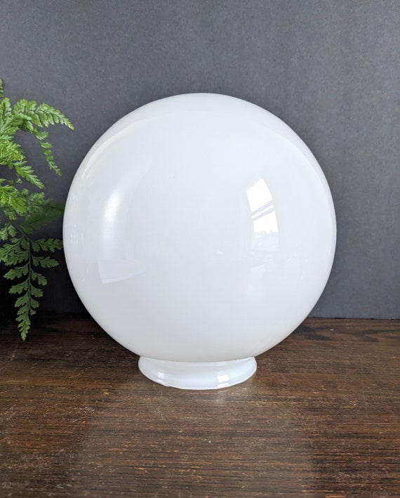 Opal Glass Globe Shade White Hand Blown Glass Ball Shade 8 Inch
