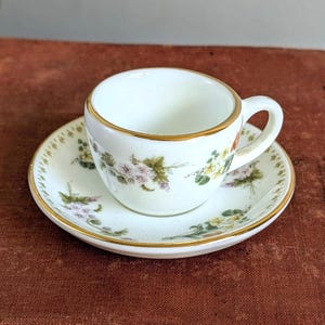 Miniature Teacup Wedgewood Mirabelle English Floral Gold Rim
