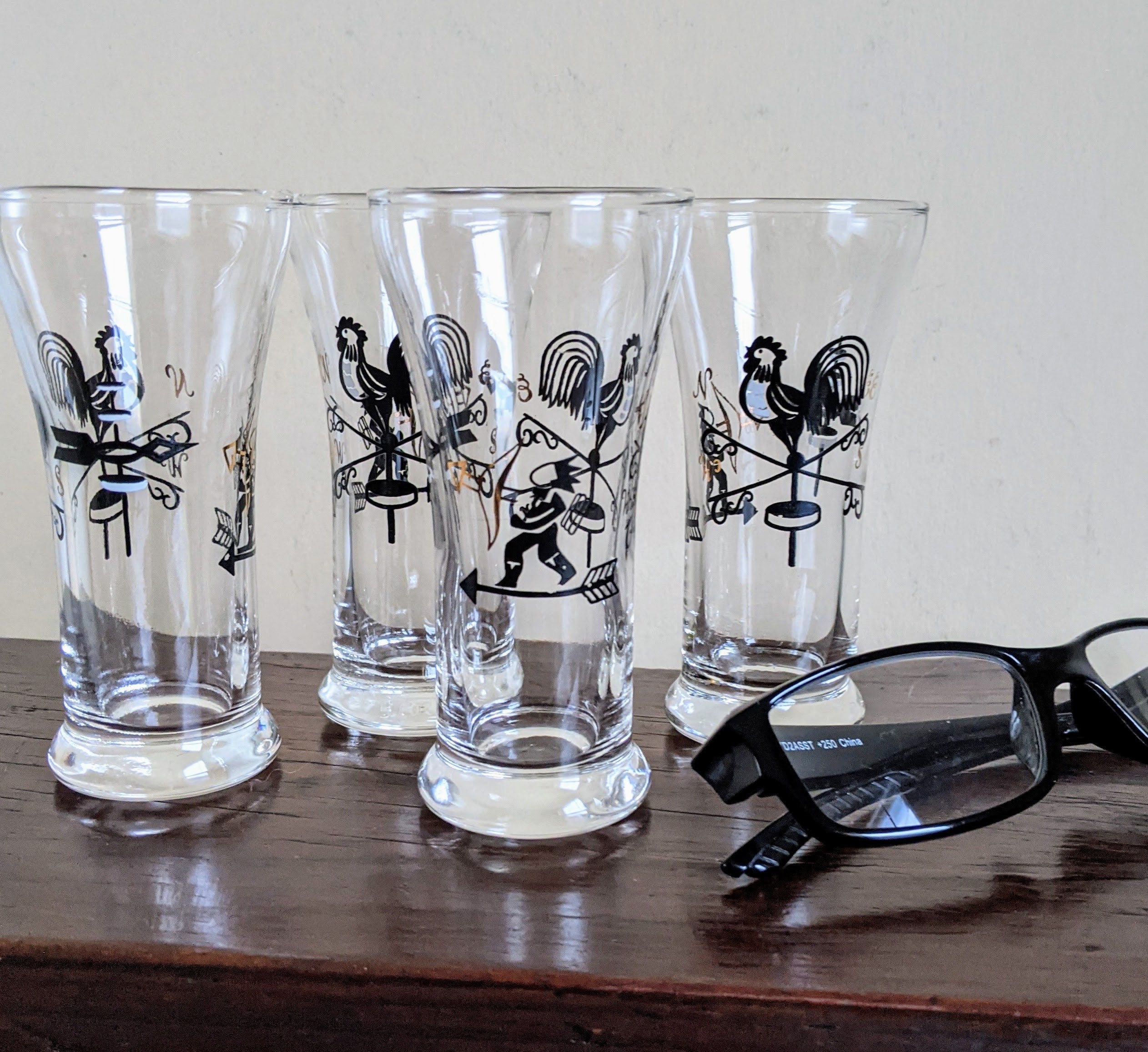 Libbey Tall Shot Glass Set Weathervane Double Shot Whiskey Etsy